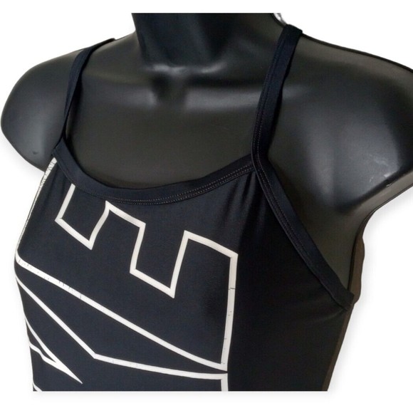 Nike Black and White Women's One Piece Swimsuit - Picture 4 of 14